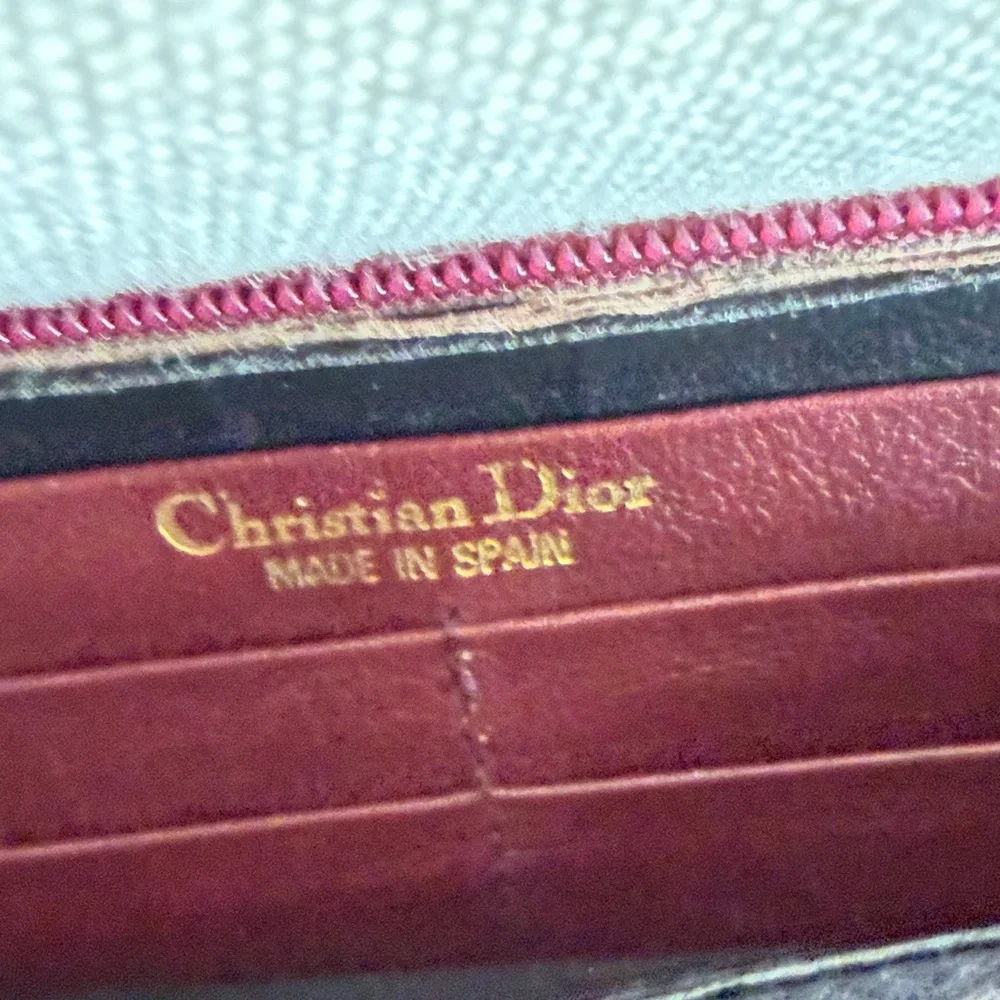 Dior Burgundy Leather Wallet